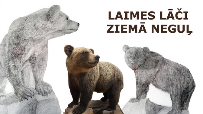 Zīmējumu izstāde “Laimes lāči ziemā neguļ”