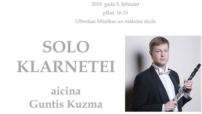 SOLO KLARNETEI aicina Guntis Kuzma