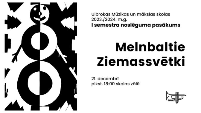 Melnbaltie Ziemassvētki 21.12. plkst. 18.00