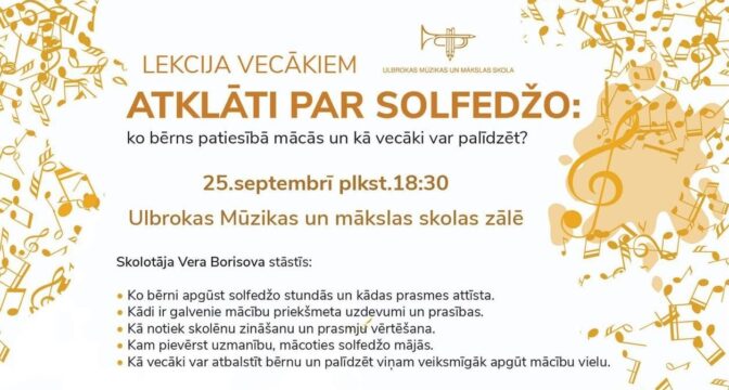 Lekcija vecākiem: Atklāti par  solfedžo